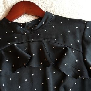 Asos polka dot blouse with open back